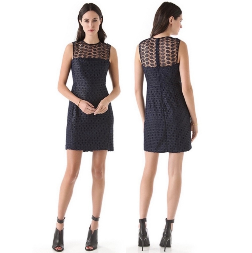 Diane Von Furstenberg Navy Sleeveless Mini Dress
